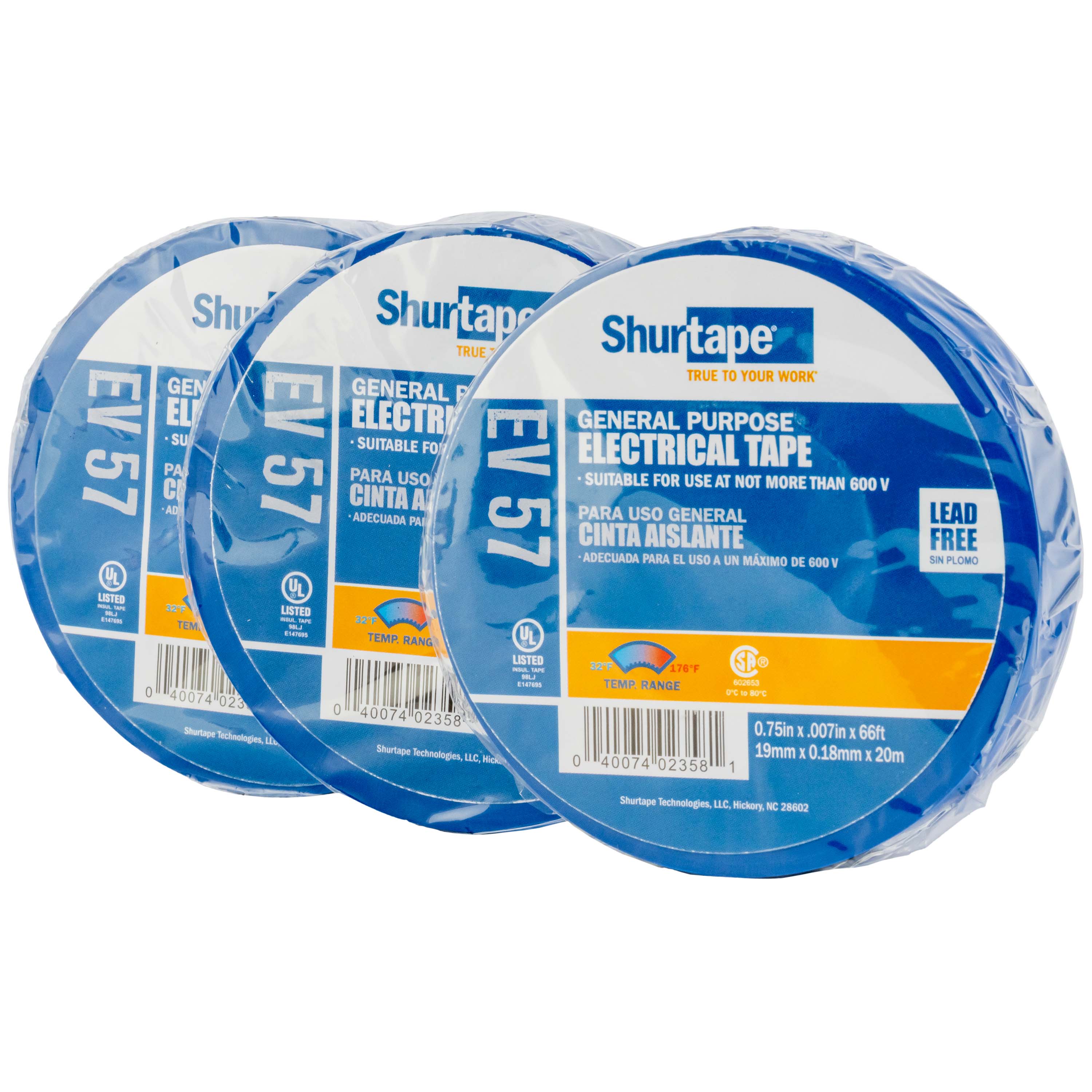 Economy Color Coding Vinyl Electrical Tape - Blue